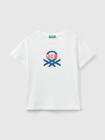 Benetton Shirt in Weiß/ Bunt