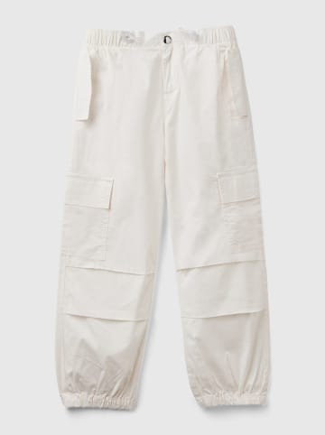 Benetton Cargohose in Weiß