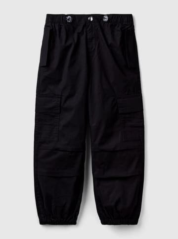 Benetton Cargohose in Schwarz