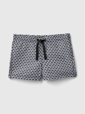 Benetton Badehose in Schwarz/ Weiß