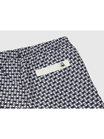 Benetton Badehose in Schwarz/ Weiß