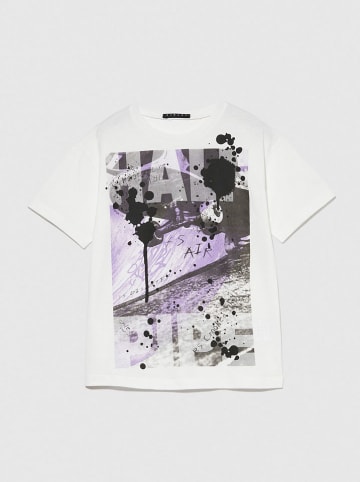 Sisley Shirt wit/paars