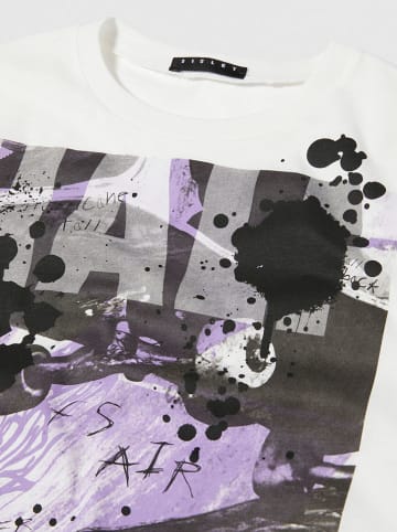 Sisley Shirt in Weiß/ Lila