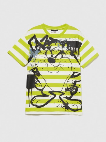 Sisley Shirt limoengroen/wit