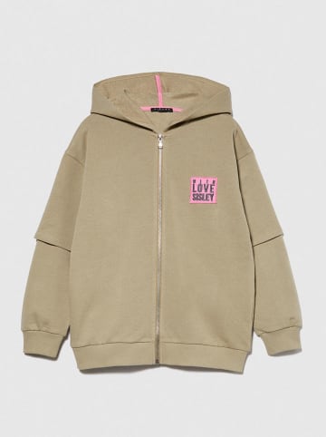 Sisley Sweatjacke in Beige