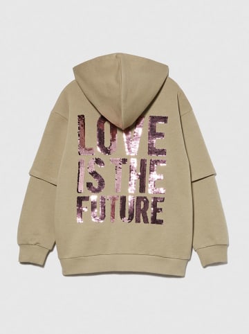 Sisley Sweatjacke in Beige