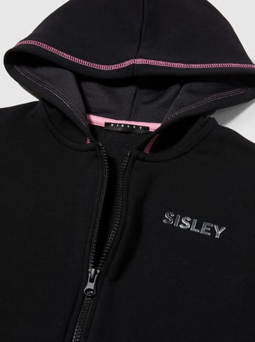 Sisley Sweatjacke in Schwarz