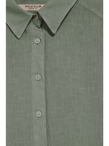 Polo Club Leinen-Hemd in Khaki