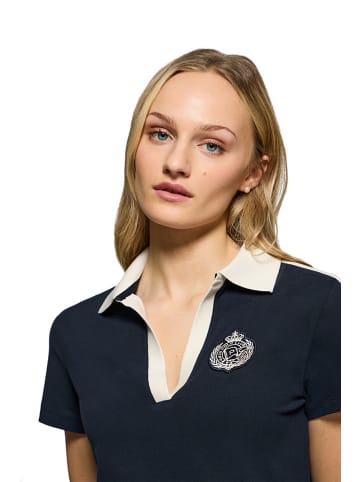 Polo Club Poloshirt in Dunkelblau/ Weiß