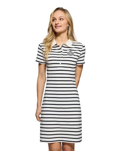 Polo Club Kleid in Creme/ Schwarz