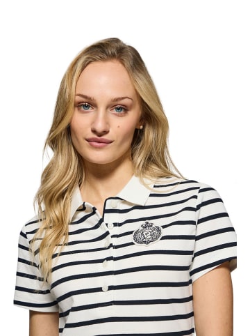 Polo Club Kleid in Creme/ Schwarz