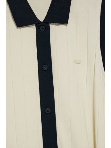 Polo Club Kleid in Creme/ Schwarz