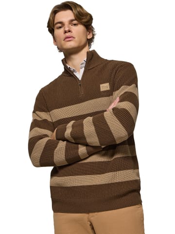 Polo Club Pullover in Braun/ Hellbraun
