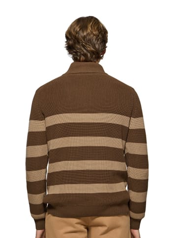 Polo Club Pullover in Braun/ Hellbraun