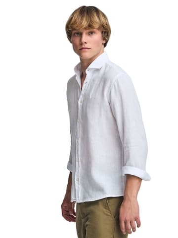 Polo Club Leinenhemd - Slim fit - in Weiß