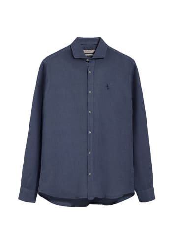 Polo Club Leinen-Hemd - Slim fit - in Dunkelblau