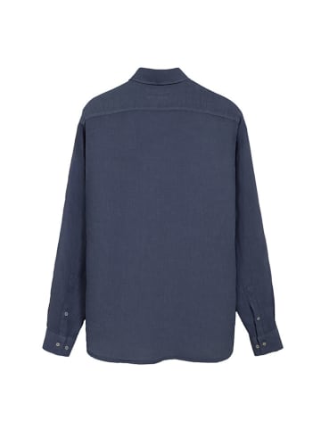 Polo Club Lniana koszula - Slim fit - w kolorze granatowym