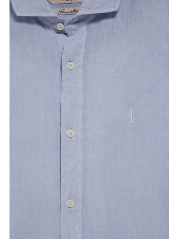 Polo Club Lniana koszula - Slim fit - w kolorze błękitnym