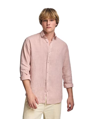 Polo Club Leinenhemd - Regular fit - in Rosa