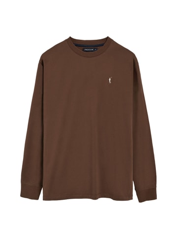 Polo Club Longsleeve in Braun