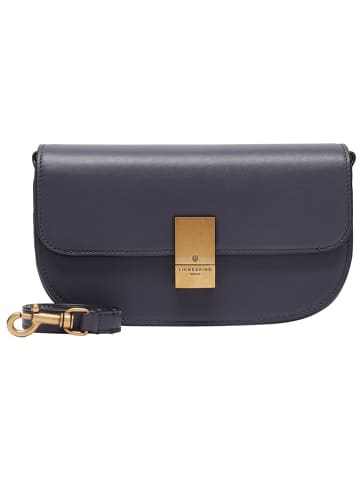 LIEBESKIND BERLIN Leder-Umhängetasche in Dunkelblau - (B)22 x (H)12,5 x (T)4 cm