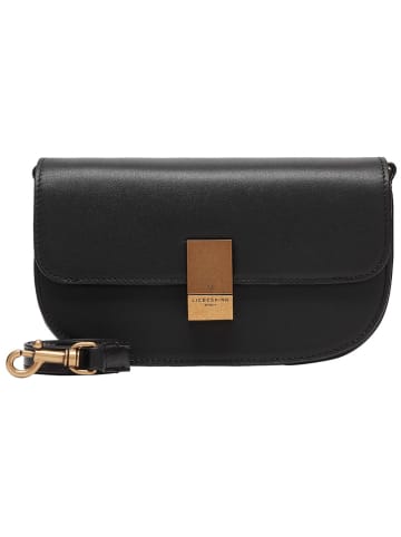 LIEBESKIND BERLIN Leder-Umhängetasche in Schwarz - (B)22 x (H)12,5 x (T)4 cm