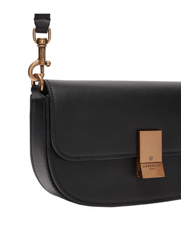 LIEBESKIND BERLIN Leren schoudertas zwart - (B)22 x (H)12,5 x (D)4 cm