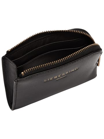LIEBESKIND BERLIN Leder-Geldbörse "Lena" in Schwarz - (B)11,5 x (H)8 x (T)1 cm