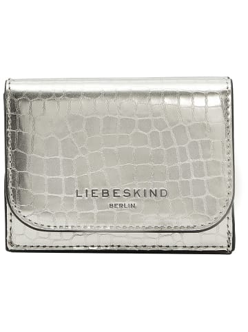 LIEBESKIND BERLIN Leder-Geldbörse "Lillian" in Silber - (B)10 x (H)8 x (T)3 cm