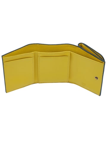 LIEBESKIND BERLIN Leder-Geldbörse "Lillian" in Gelb - (B)10 x (H)8 x (T)3 cm