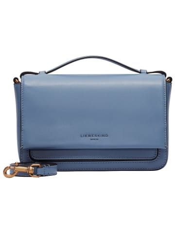 LIEBESKIND BERLIN Leder-Umhängetasche in Hellblau - (B)19 x (H)13 x (T)6 cm