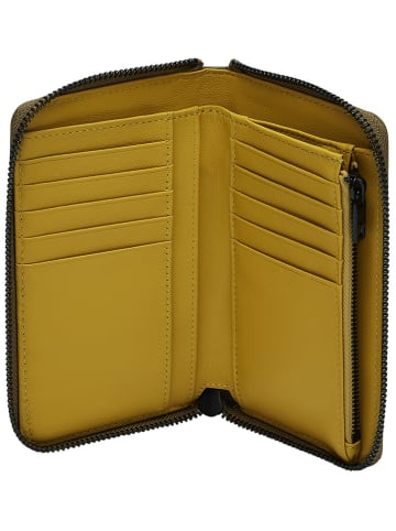 LIEBESKIND BERLIN Leder-Geldbörse "Frieda" in Khaki - (B)16 x (H)9 x (T)2 cm