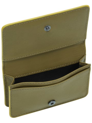 LIEBESKIND BERLIN Leren portemonnee "Cardie" geel - (B)11 x (H)7,5 x (D)2,5 cm