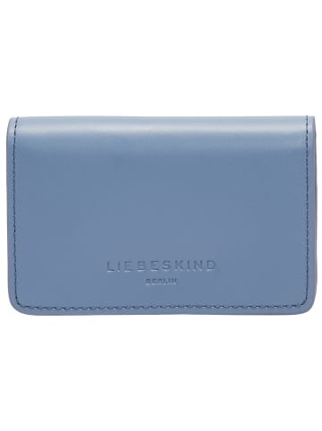 LIEBESKIND BERLIN Leder-Geldbörse "Cardie" in Hellblau - (B)11 x (H)7,5 x (T)2,5 cm