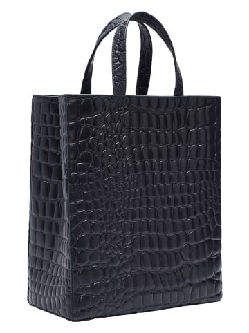 LIEBESKIND BERLIN Leren handtas "Paperbag M" donkerblauw - (B)29 x (H)34 x (D)15 cm