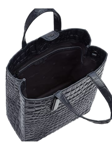 LIEBESKIND BERLIN Leder-Henkeltasche "Paperbag M" in Dunkelblau - (B)29 x (H)34 x (T)15 cm