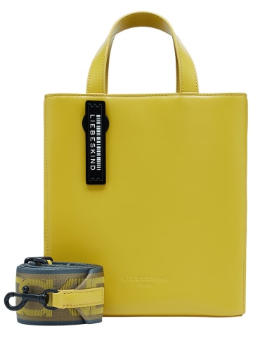 LIEBESKIND BERLIN Leren handtas "Paperbag S" geel - (B)22 x (H)25 x (D)11,5 cm