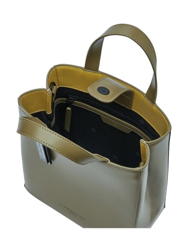 LIEBESKIND BERLIN Skórzana torebka "Paperbag S" w kolorze khaki - 22 x 25 x 11,5 cm