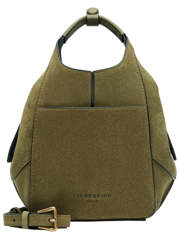 LIEBESKIND BERLIN Leder-Henkeltasche in Khaki - (B)17 x (H)20,5 x (T)10,5 cm