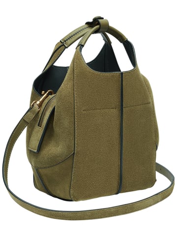 LIEBESKIND BERLIN Leder-Henkeltasche in Khaki - (B)17 x (H)20,5 x (T)10,5 cm