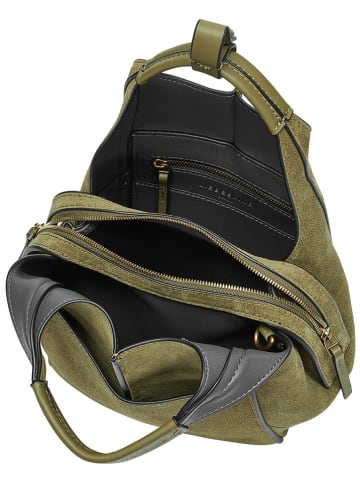 LIEBESKIND BERLIN Skórzana torebka w kolorze khaki - 17 x 20,5 x 10,5 cm
