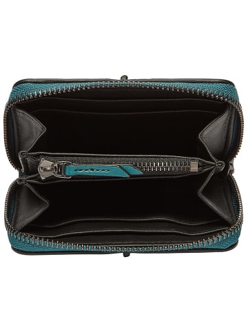 LIEBESKIND BERLIN Leren portemonnee "Eliza" petrol - (B)11,5 x (H)8 x (D)2 cm