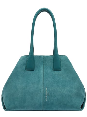 LIEBESKIND BERLIN Leder-Schultertasche "Chelsea" in Petrol - (B)36 x (H)28 x (T)15 cm