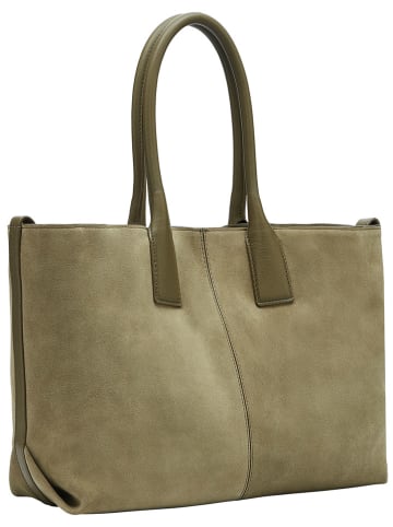 LIEBESKIND BERLIN Leder-Schultertasche "Chelsea" in Khaki - (B)36 x (H)28 x (T)15 cm