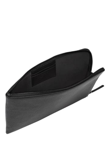 LIEBESKIND BERLIN Leder-Laptoptasche in Schwarz - (B)36 x (H)26 x (T)1 cm