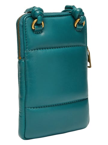 LIEBESKIND BERLIN Leren smartphonetas petrol - (B)11 x (H)18 x (D)1,5 cm