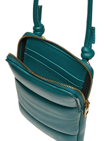 LIEBESKIND BERLIN Leder-Handytasche in Petrol - (B)11 x (H)18 x (T)1,5 cm