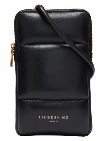 LIEBESKIND BERLIN Leren smartphonetas zwart - (B)11 x (H)18 x (D)1,5 cm