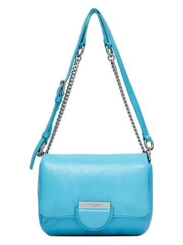 LIEBESKIND BERLIN Leder-Umhängetasche in Hellblau - (B)21 x (H)14 x (T)6 cm