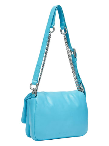 LIEBESKIND BERLIN Leren schoudertas lichtblauw - (B)21 x (H)14 x (D)6 cm
